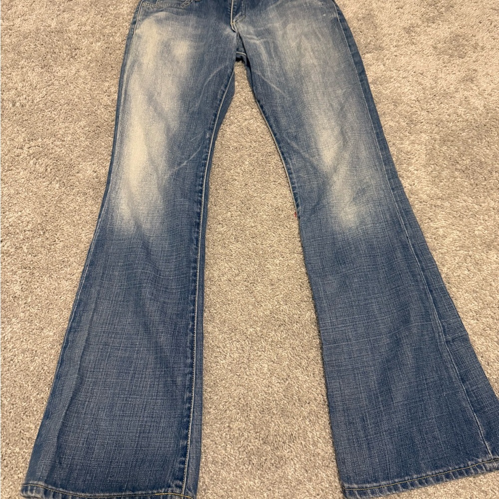 Paper Denim & Cloth Flare Jeans in Faded Blue